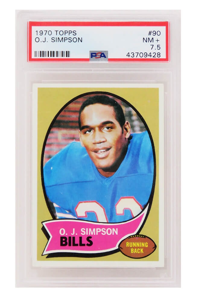 O.J. Simpson 1970 Topps Football RC Card #90 PSA 7.5 Buffalo Bills (1 of 2)