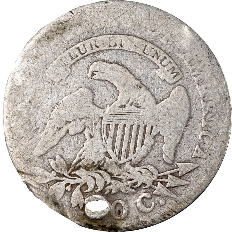 Holed 1809 Silver Dime Draped Bust Circulated Example - 2