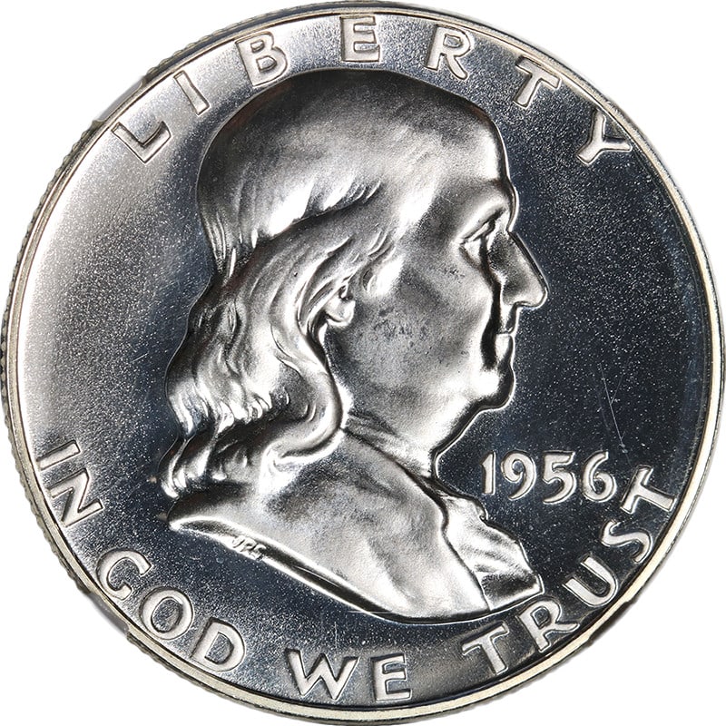 1956 Ty 2 Franklin Half Dollar Proof NGC PF69 Blazing White Gem (1 of 4)