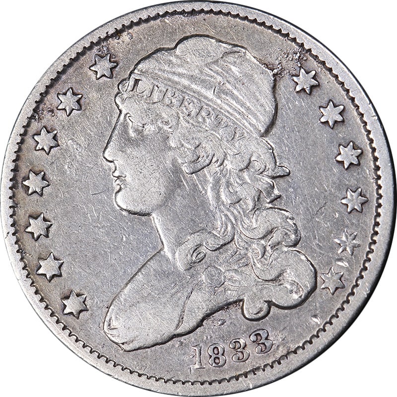 1833 Bust Quarter Silver Nice VF/XF Collectible Coin (1 of 2)