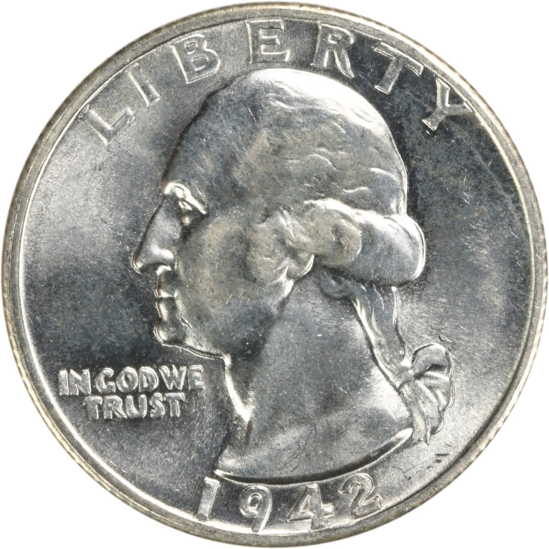 1942-S Washington Silver Quarter Choice BU Uncertified Coin (1 of 2)