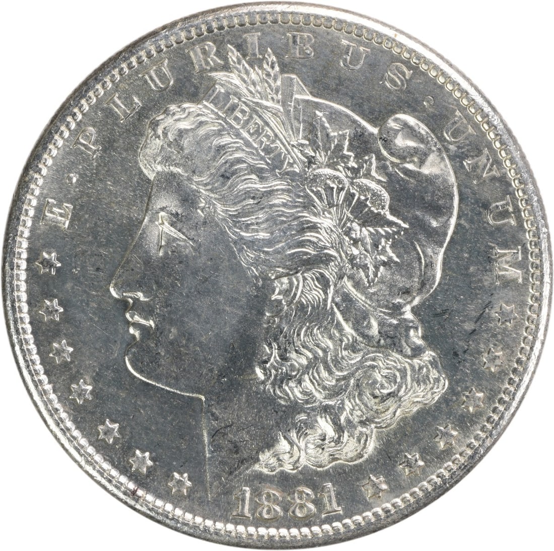 1881-S Morgan Silver Dollar Choice BU Uncertified Silver Coin: 1881-S Morgan Silver Dollar Choice BU Uncertified Silver Coin This 1881-S Morgan Silver Dollar is a stunning piece of numismatic history, featuring a composition of high-quality silver. Graded as Choi