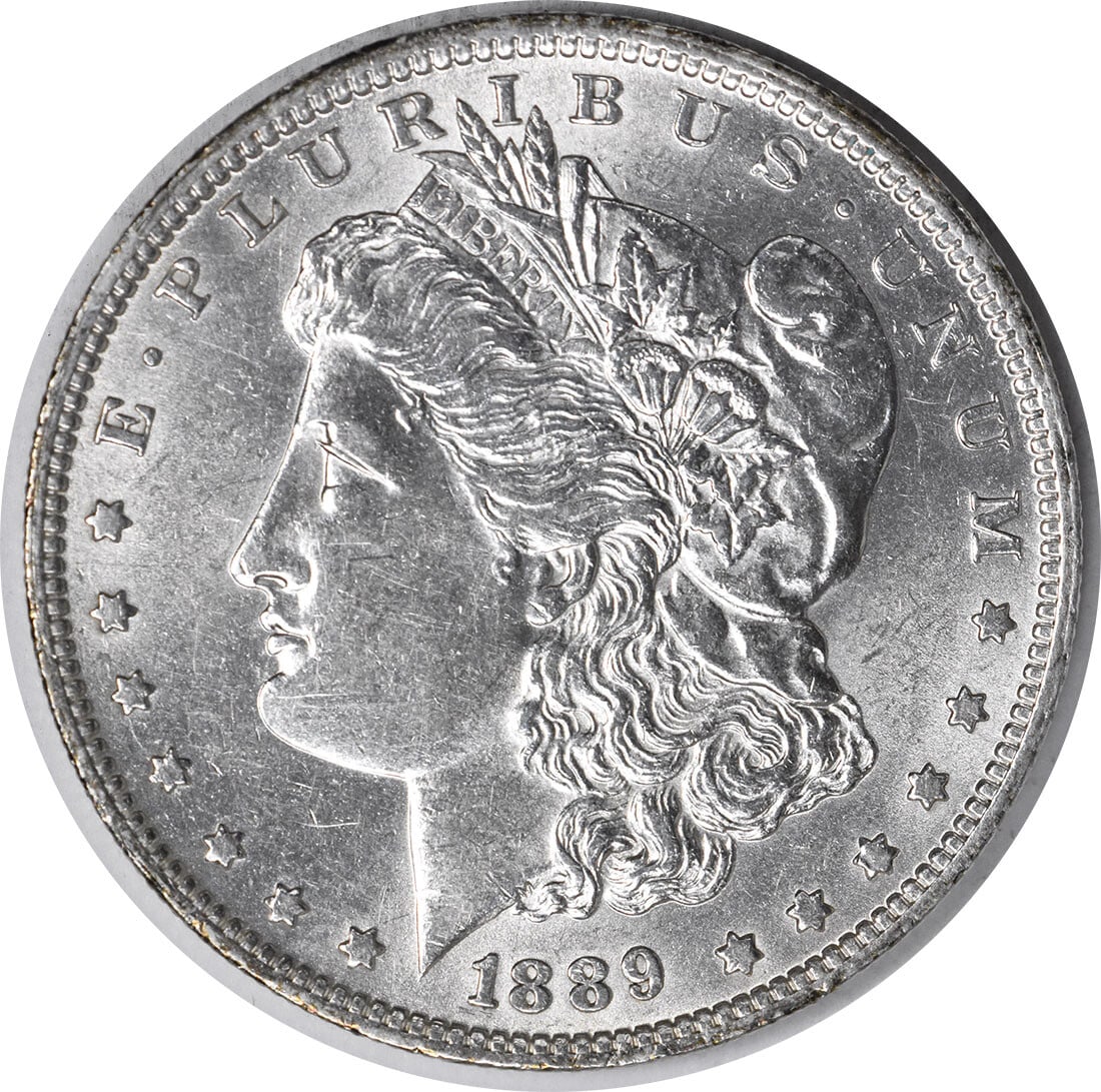 1889-O Morgan Silver Dollar AU Uncertified George T Morgan Design (1 of 2)