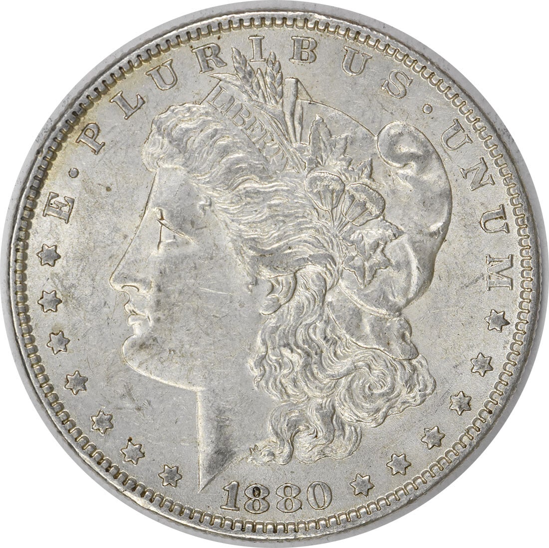 1880-O Morgan Silver Dollar AU Uncertified George T Morgan Design: 1880-O Morgan Silver Dollar AU Uncertified George T Morgan Design This 1880-O Morgan Silver Dollar is a captivating piece of numismatic history. Graded as AU (About Uncirculated), this coin was minted