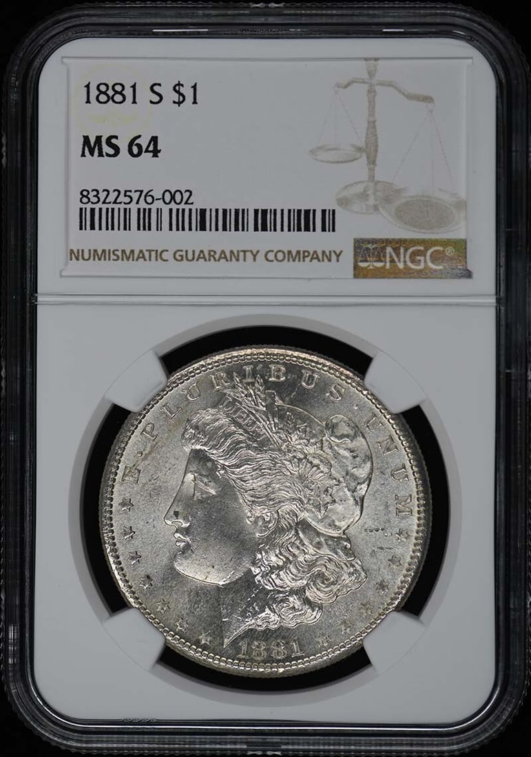 1881-S Morgan Dollar NGC MS64 San Francisco Coin (1 of 2)