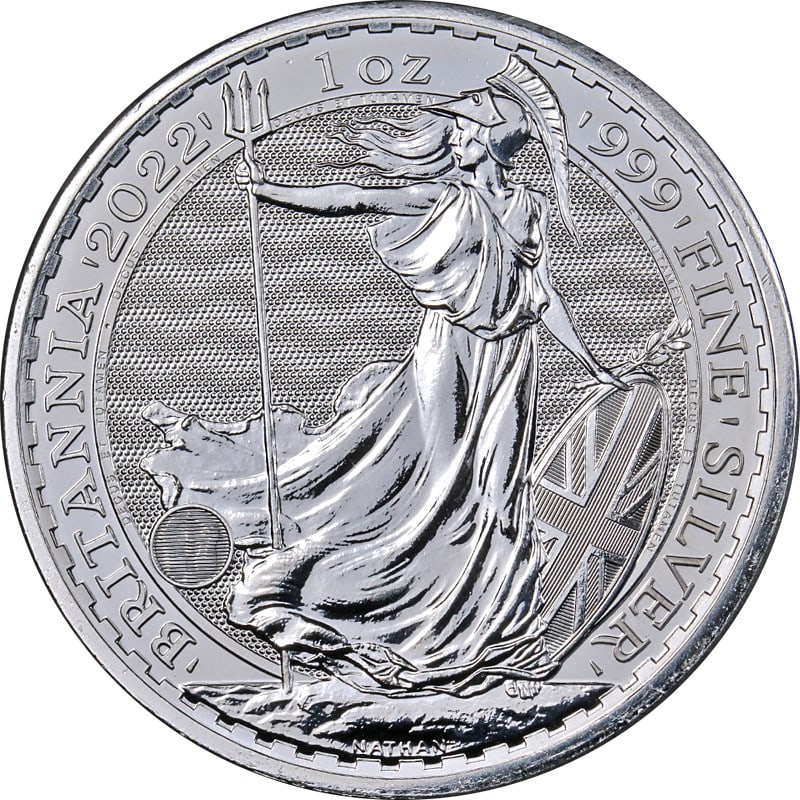 2022 Britannia Silver 1 oz Uncirculated Coin from United Kingdom (1 of 2)