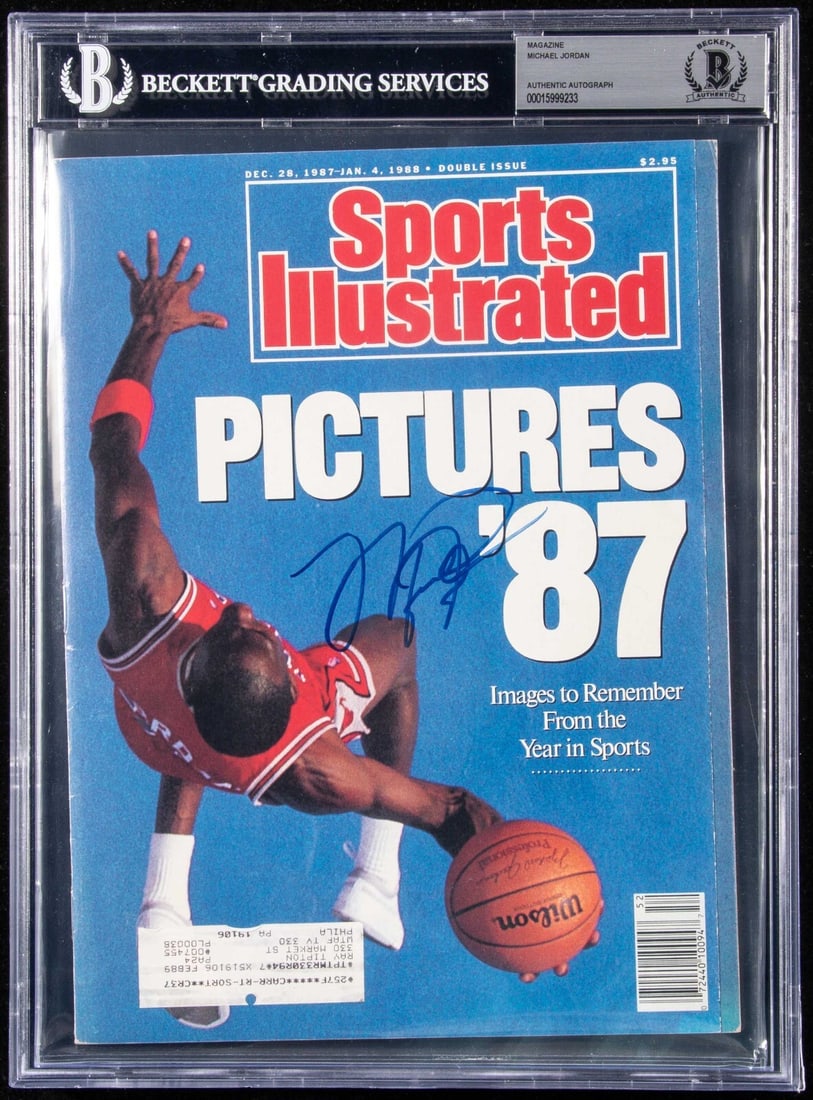 Michael Jordan Signed Sports Illustrated Magazine Beckett Authenticated 1987 Edition: Michael Jordan Signed Sports Illustrated Magazine Beckett Authenticated 1987 Edition Celebrate the legacy of basketball legend Michael Jordan with this signed Sports Illustrated magazine from December