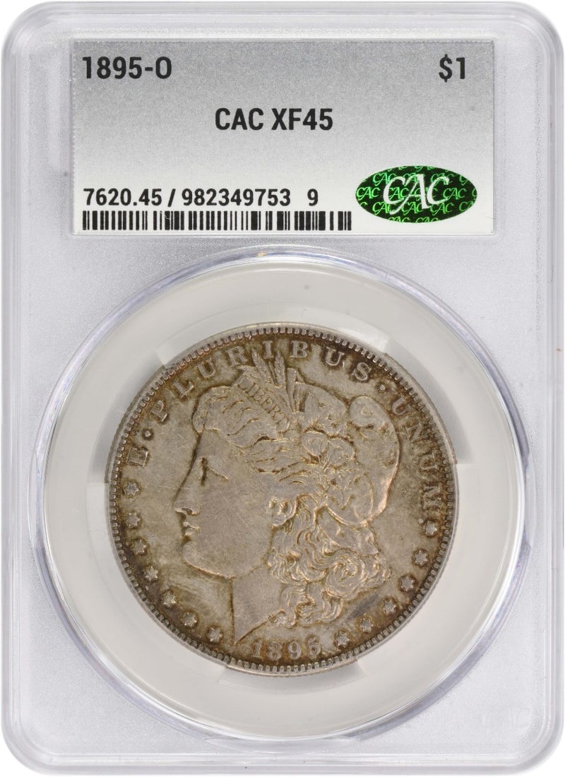 1895-O Morgan Silver Dollar EF45 CACG United States Coin (1 of 4)