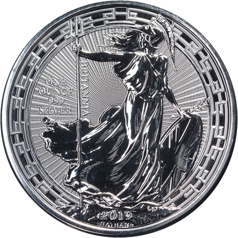 2019 Britannia Oriental Border 1 oz Silver Coin from Great Britain BU (1 of 2)