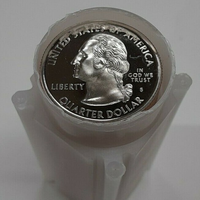 Roll of 40 Proof 2000-S Maryland State Washington Quarters Uncirculated: Roll of 40 Proof 2000-S Maryland State Washington Quarters Uncirculated This roll contains 40 uncirculated 2000-S Maryland Statehood Proof Clad Washington Quarters. Each coin was minted in San Francis
