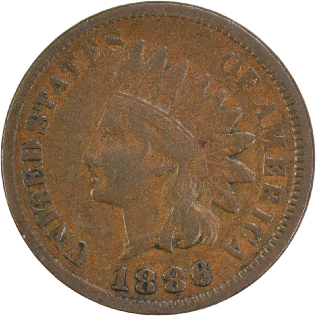 1886 Indian Head Cent VF Uncertified Philadelphia Mint (1 of 2)