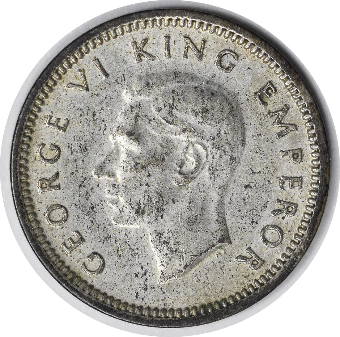 1941 New Zealand 3 Pence Coin AU Circulated Uncertified: 1941 New Zealand 3 Pence Coin AU Circulated Uncertified This 1941 New Zealand 3 Pence coin is in AU (Almost Uncirculated) condition, indicating minimal wear despite having been circulated. This coin,