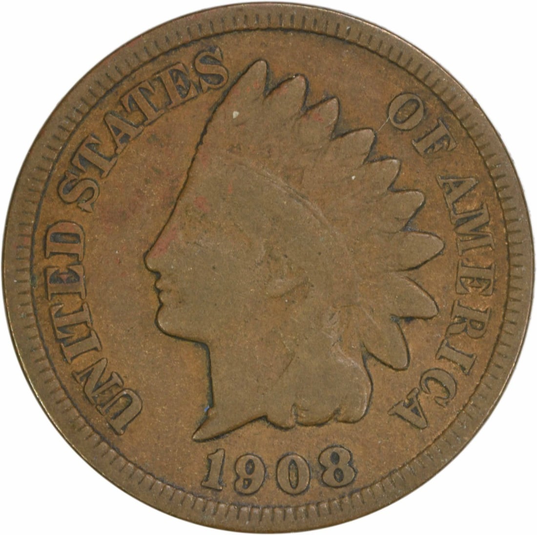 San Francisco Mint 1908 Indian Head Cent VG Uncertified Small Copper Coin: San Francisco Mint 1908 Indian Head Cent VG Uncertified Small Copper Coin This is a 1908-S Indian Head Cent from the United States, minted in San Francisco. The coin is circulated and in Very Good (VG