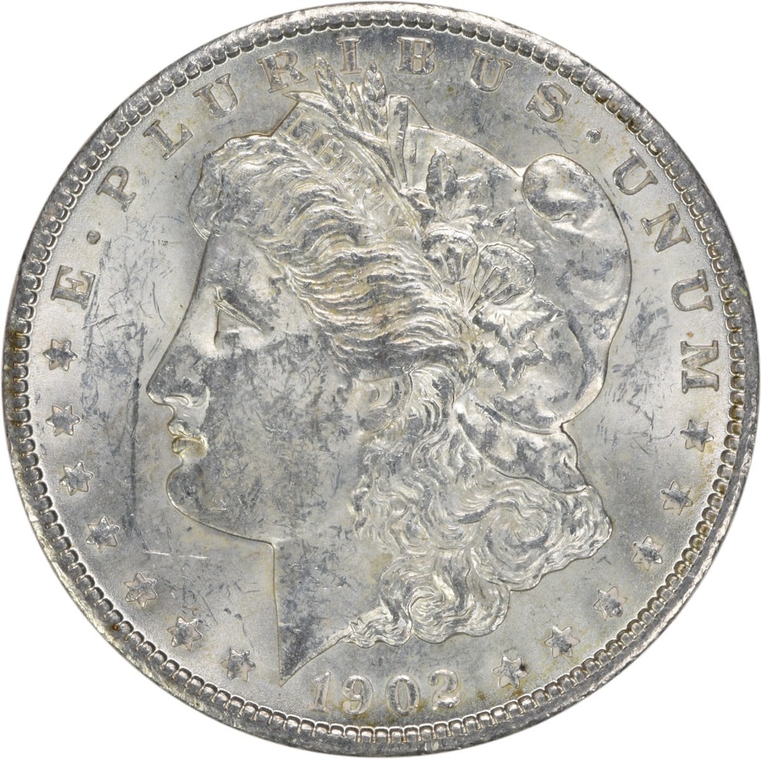 1902-O Morgan Silver Dollar Uncirculated Silver Coin BU: 1902-O Morgan Silver Dollar Uncirculated Silver Coin BU This 1902-O Morgan Silver Dollar is a beautiful piece in uncirculated condition, showcasing the classic design of the Morgan series. Struck from
