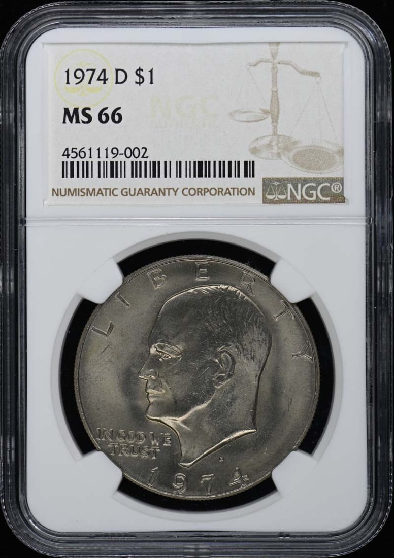 1974-D Eisenhower Dollar NGC MS66 Uncirculated Coin (1 of 2)