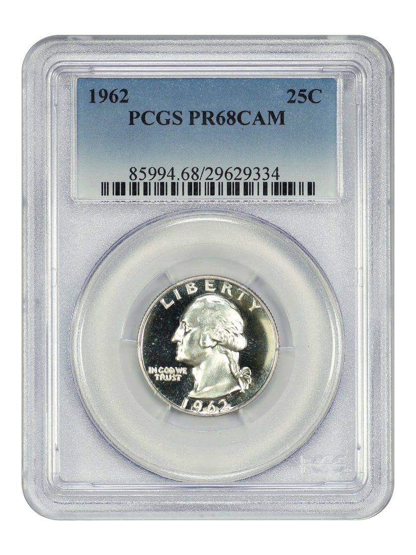 PCGS PR68CAM 1962 Washington Quarter Proof Coin (1 of 6)