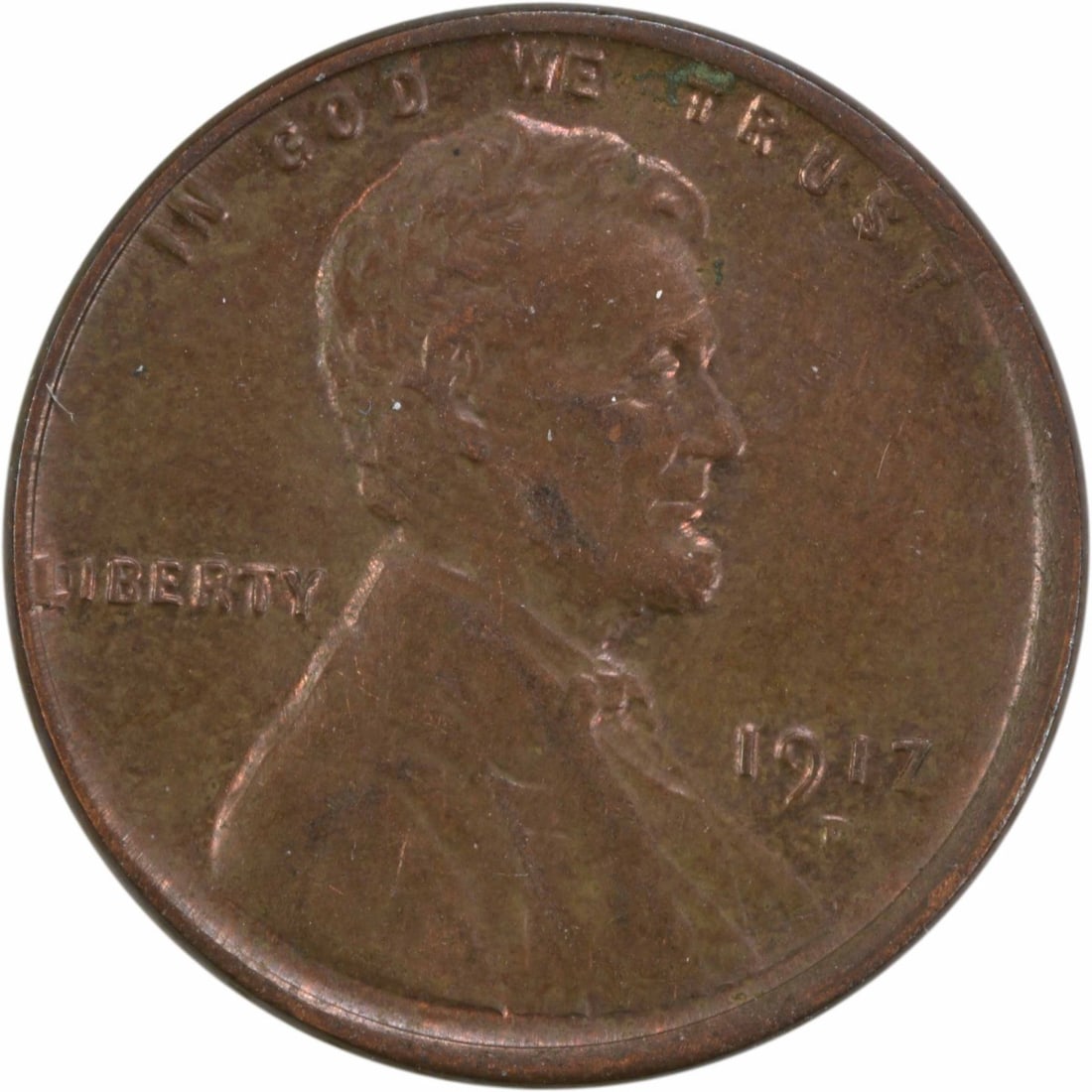 1917-D Lincoln Wheat Cent Choice BU Uncertified Copper Coin (1 of 2)