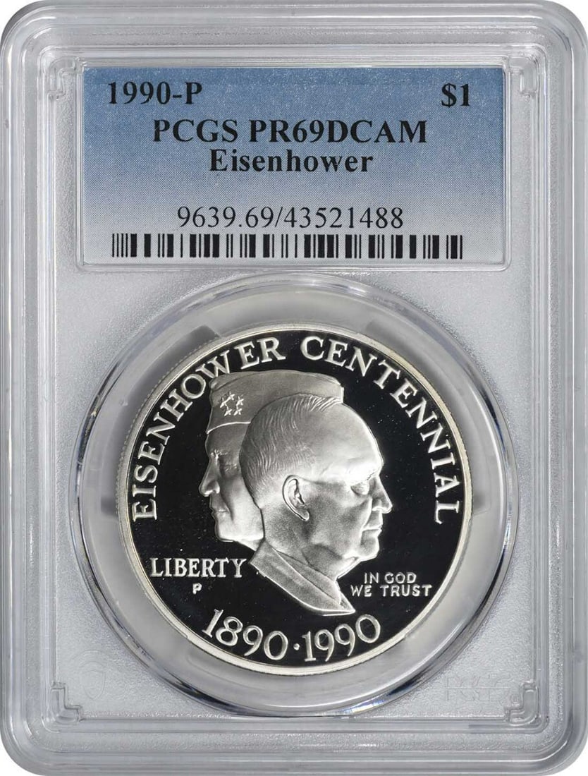 1990 Proof Eisenhower Silver Dollar PCGS PR69DCAM Philadelphia Mint (1 of 2)