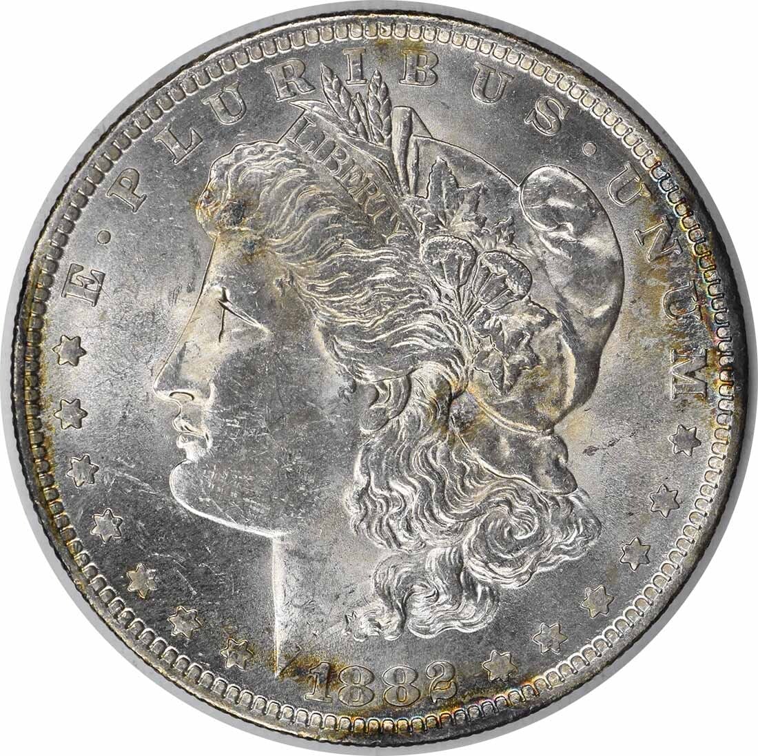 Uncirculated 1882 O/S VAM 4 Morgan Dollar Silver Coin BU Uncertified (1 of 2)