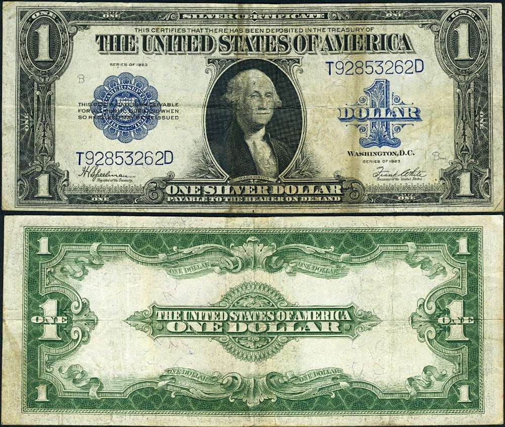 1923 $1 Silver Certificate FR. 237 Very Fine Circulated (1 of 3)