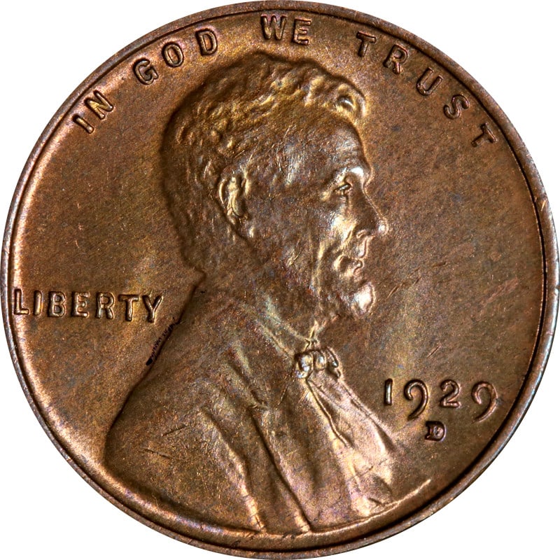 1929-D Lincoln Cent Copper Coin Circulated UNCERTIFIED (1 of 2)