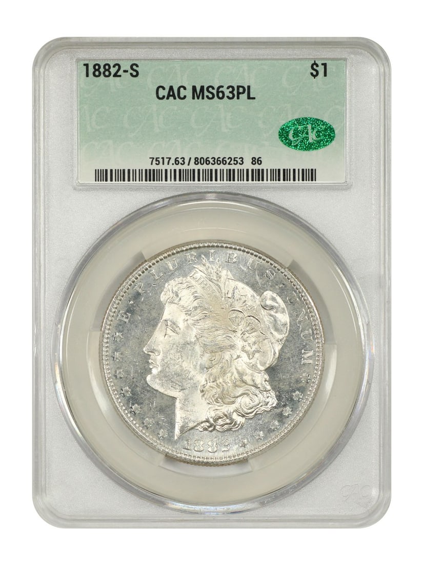 1882-S Morgan Dollar CACG MS63PL Uncirculated (1 of 4)