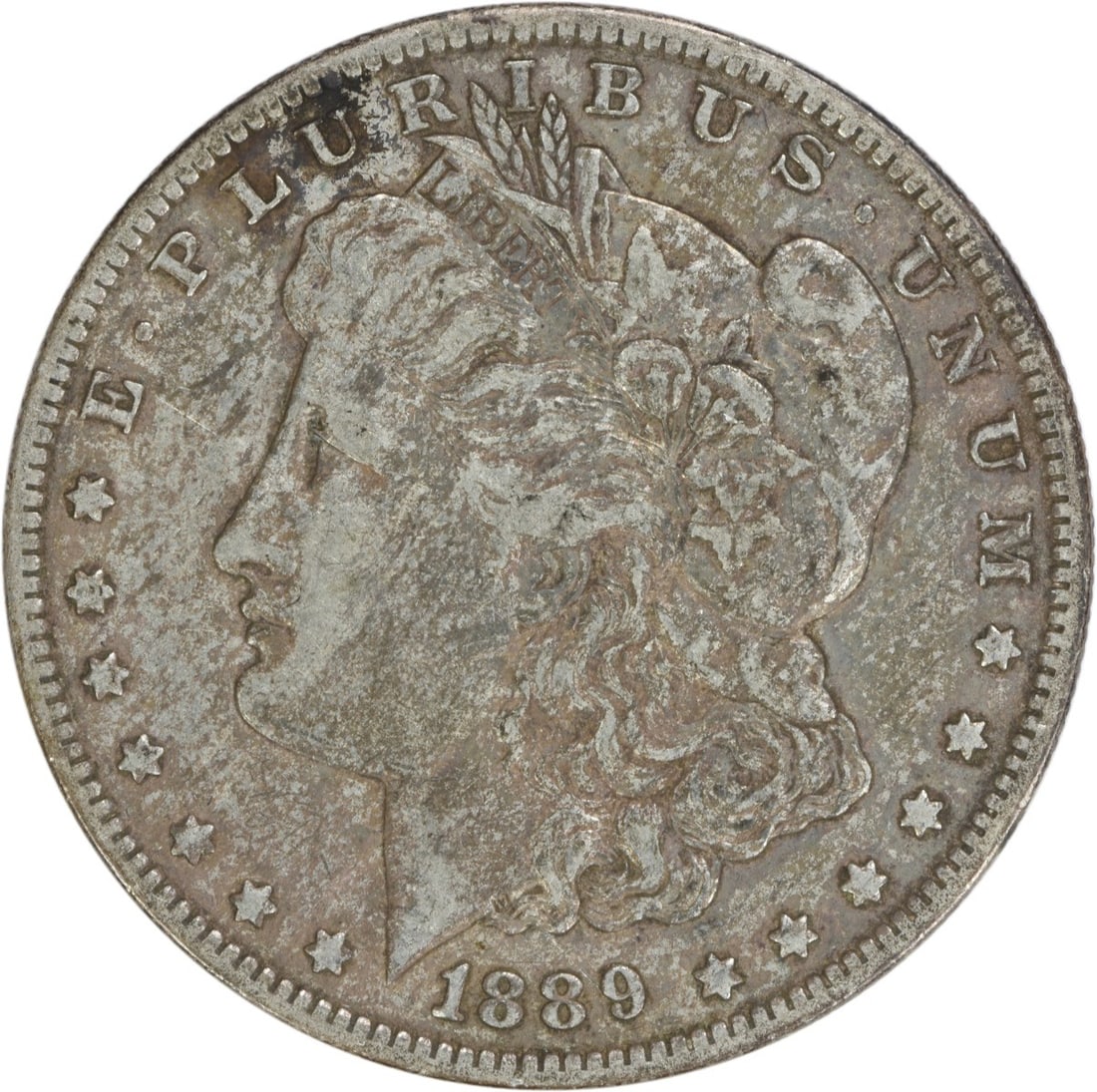 1889-O Morgan Silver Dollar Coin by George T. Morgan Uncertified: 1889-O Morgan Silver Dollar Coin by George T. Morgan Uncertified This 1889-O Morgan Silver Dollar is a beautiful representation of American coinage, featuring a grade of EF (Extremely Fine). Minted in
