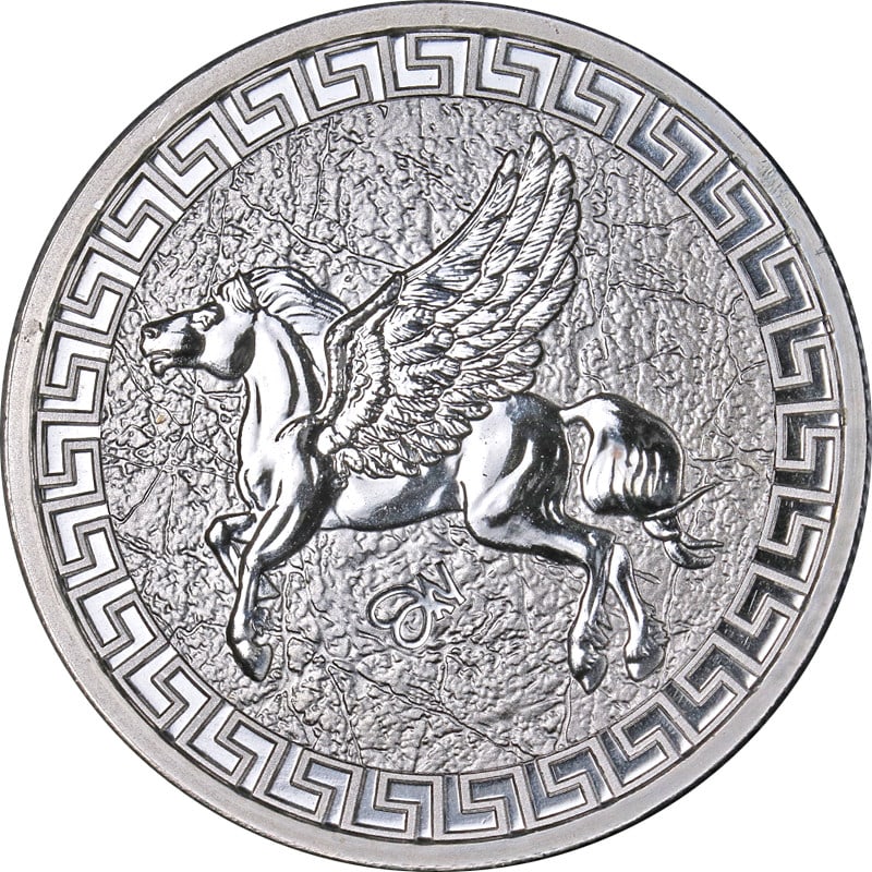 1 oz Silver Pegasus Coin 2022 St. Helena Brilliant Uncirculated: 1 oz Silver Pegasus Coin 2022 St. Helena Brilliant Uncirculated The 2022 St. Helena Pegasus 1 Ounce Silver coin is a brilliant uncirculated collectible featuring impressive luster and a strong strike.