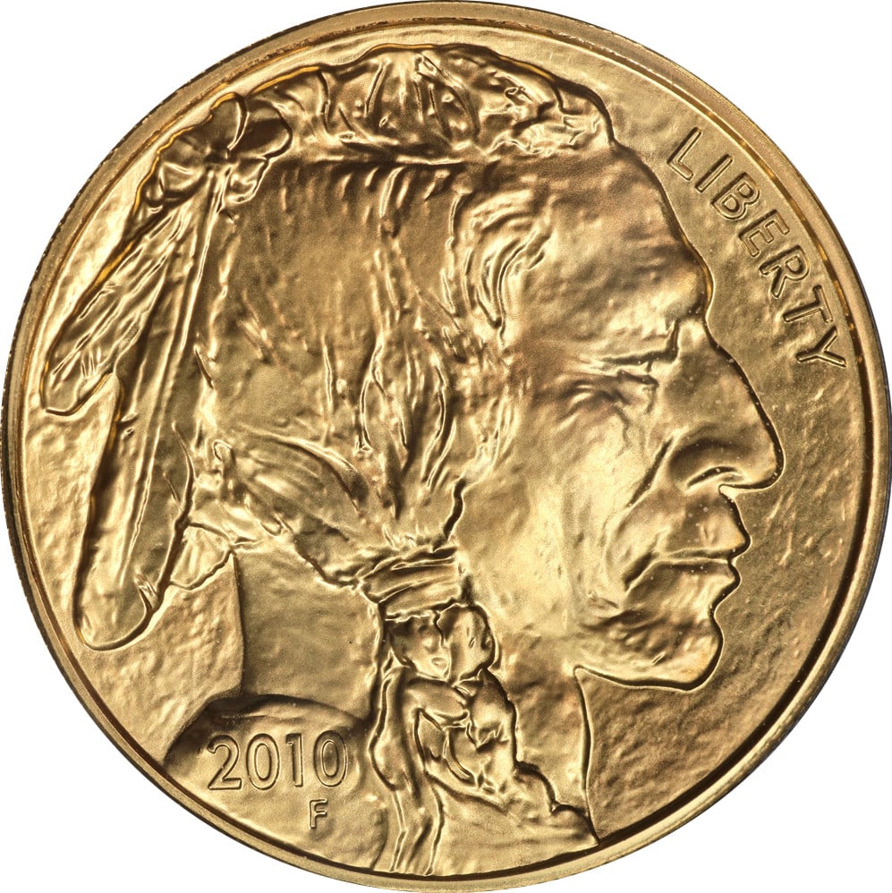 2010 $50 Gold Buffalo Coin PCGS MS70 Black Diamond Label in Wood Display (1 of 5)