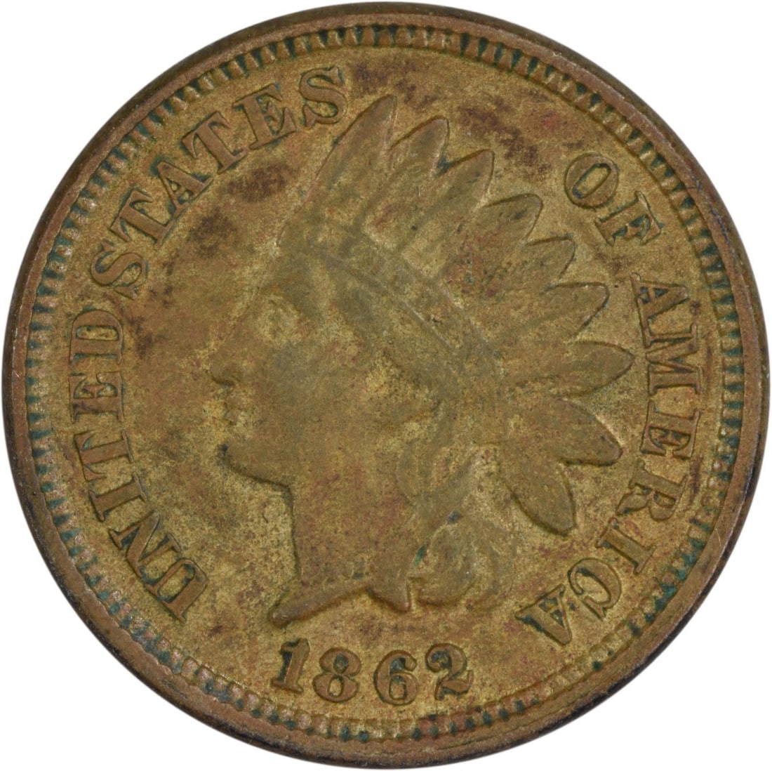 1862 Indian Head Cent EF Circulated Uncertified Coin (1 of 2)