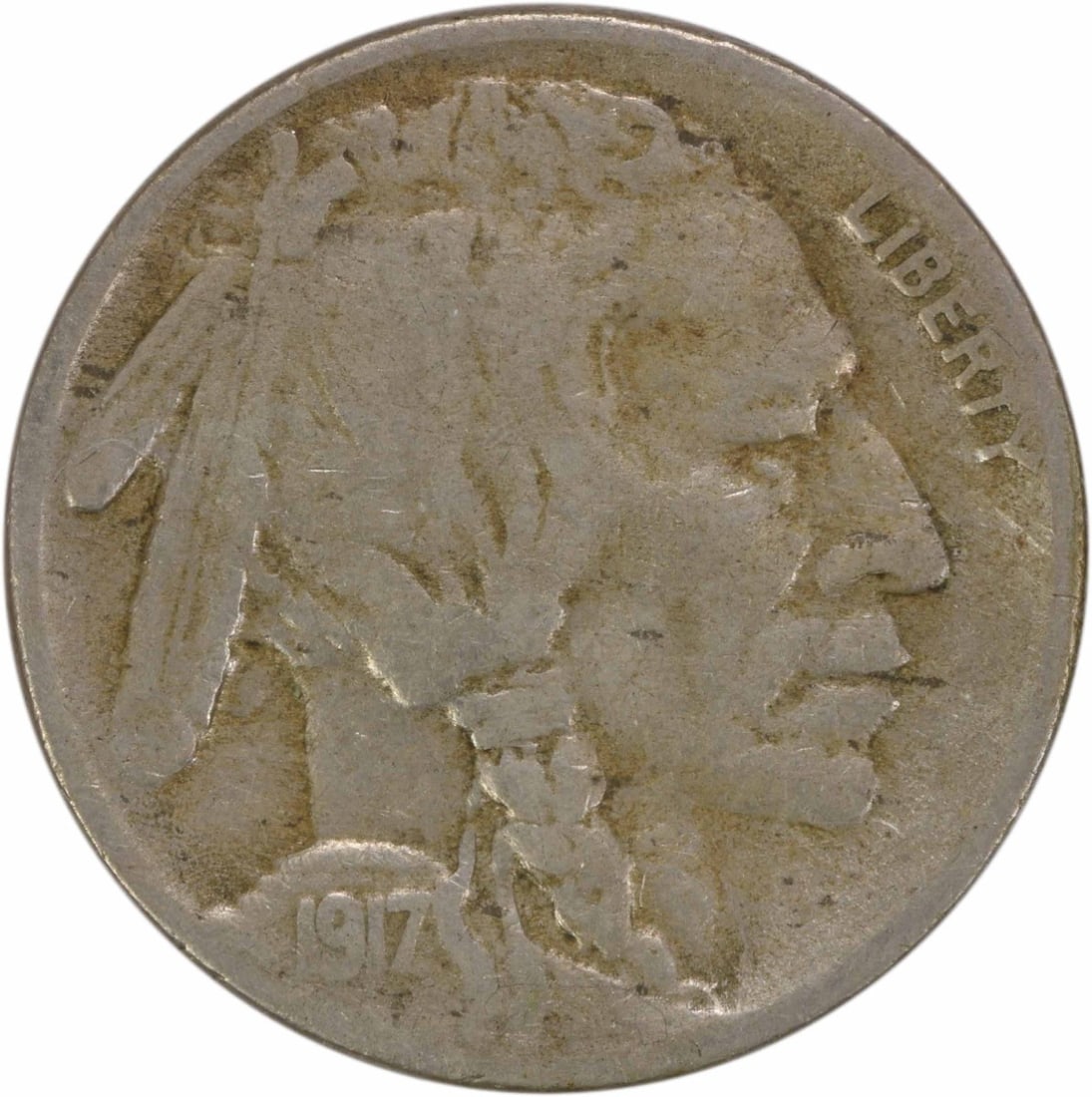 1917-S Buffalo Nickel 5C Circulated San Francisco Mint (1 of 2)