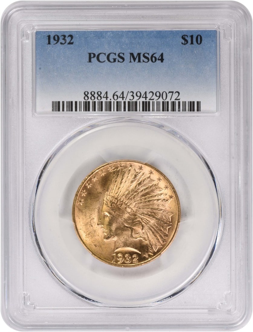 1932 Indian Head $10 Gold Coin MS64 Graded by PCGS (1 of 4)