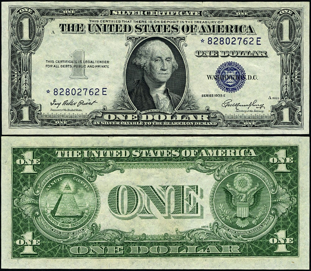 1935-E $1 Silver Certificate FR. 1614* Choice CU Star with Minor Nick (1 of 3)