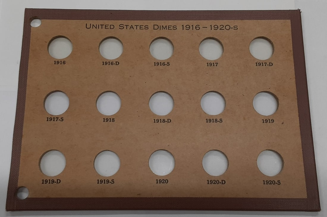 Set of 5 Wayte Raymond Pages for US Mercury Dime No 374A-374E (1 of 3)