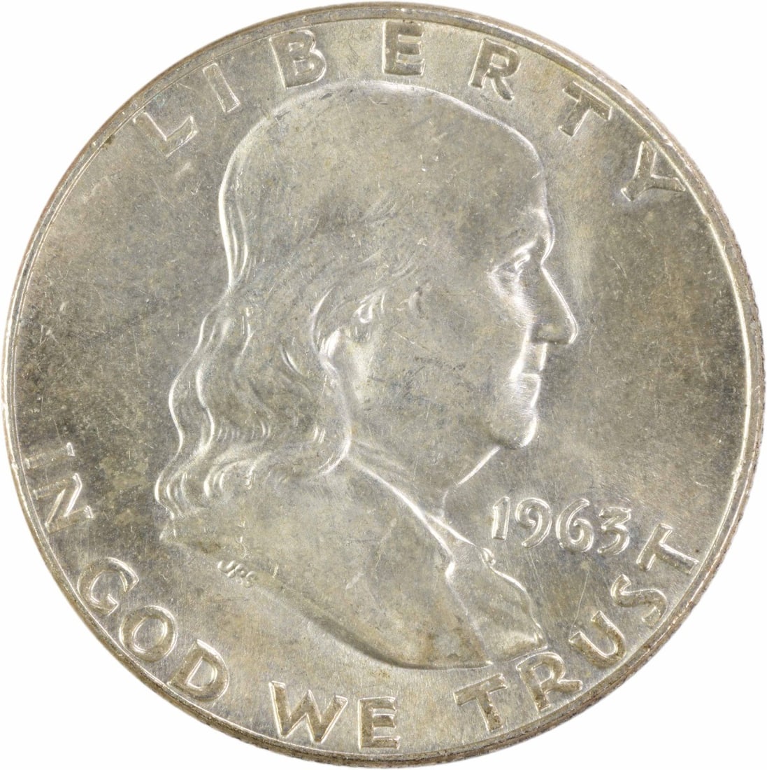 Franklin 1963 Denver 50 Cent Silver Coin AU Grade Uncertified (1 of 2)