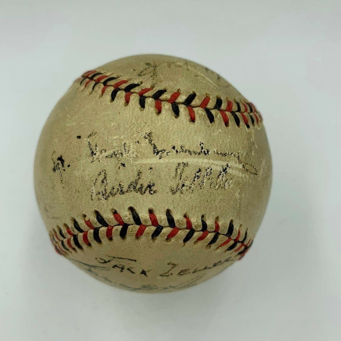 1941 Detroit Tigers Team-Signed Baseball with Hank Greenberg JSA Authenticated (1 of 8)