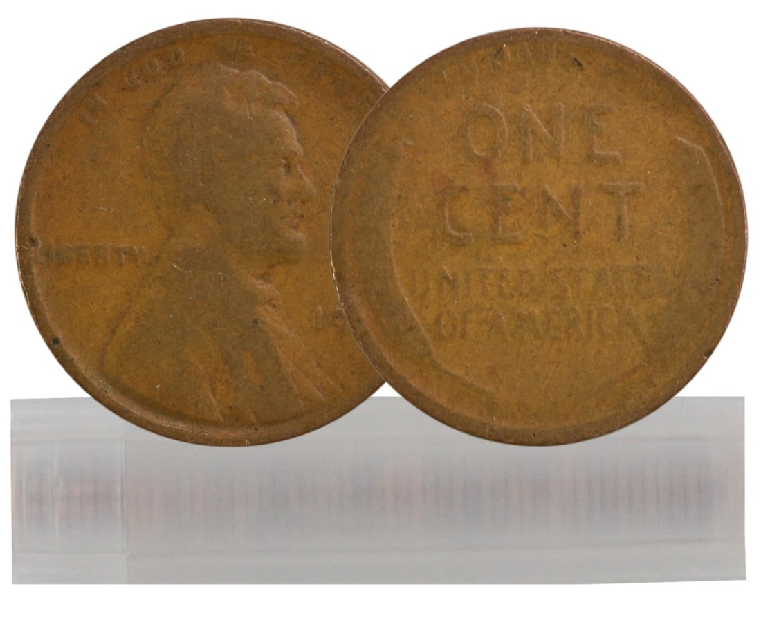 1912 Lincoln Cent 50-Coin Roll Circulated Copper (1 of 1)