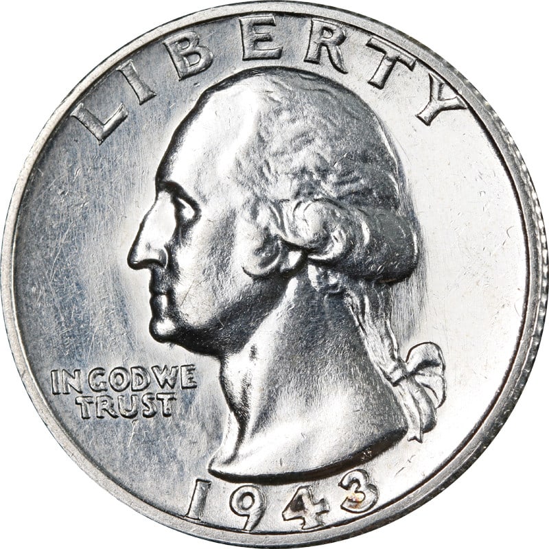 1943-S Washington Quarter Proof-Like Silver Coin (1 of 2)