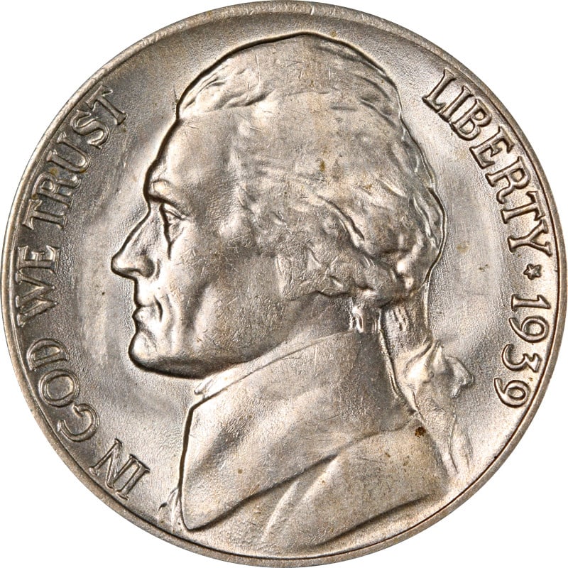 1939-D Jefferson Nickel Circulated Nickel Coin (1 of 2)
