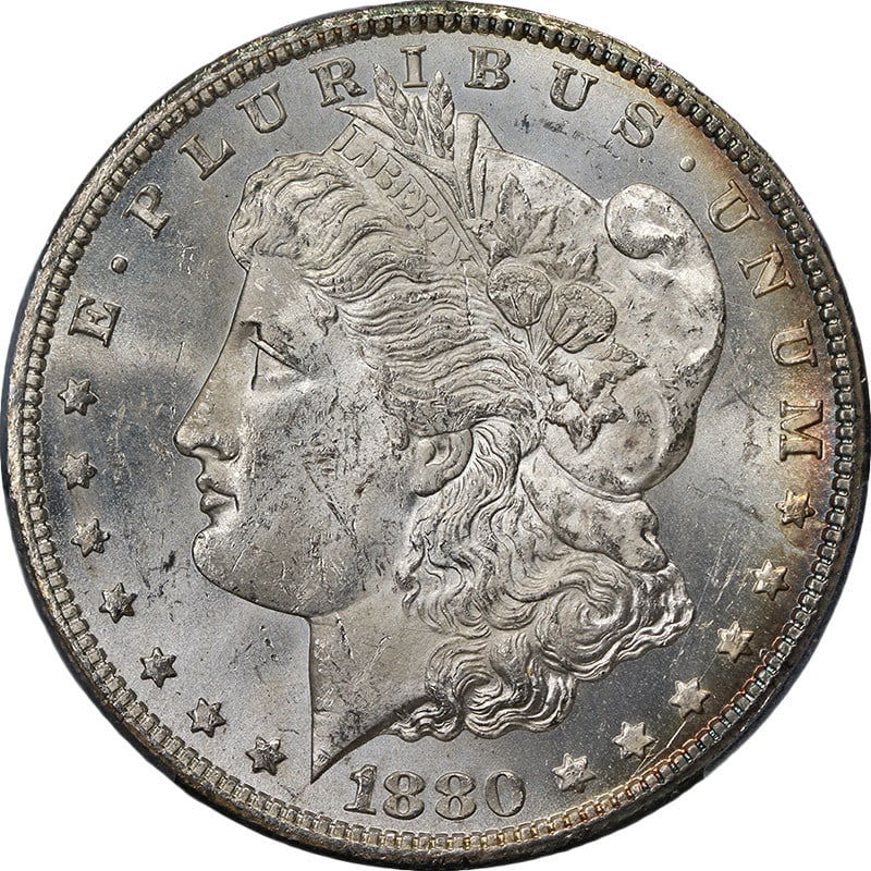 PCGS MS63 1880 Carson City Morgan Dollar in Silver with Strong Visual Appeal (1 of 4)