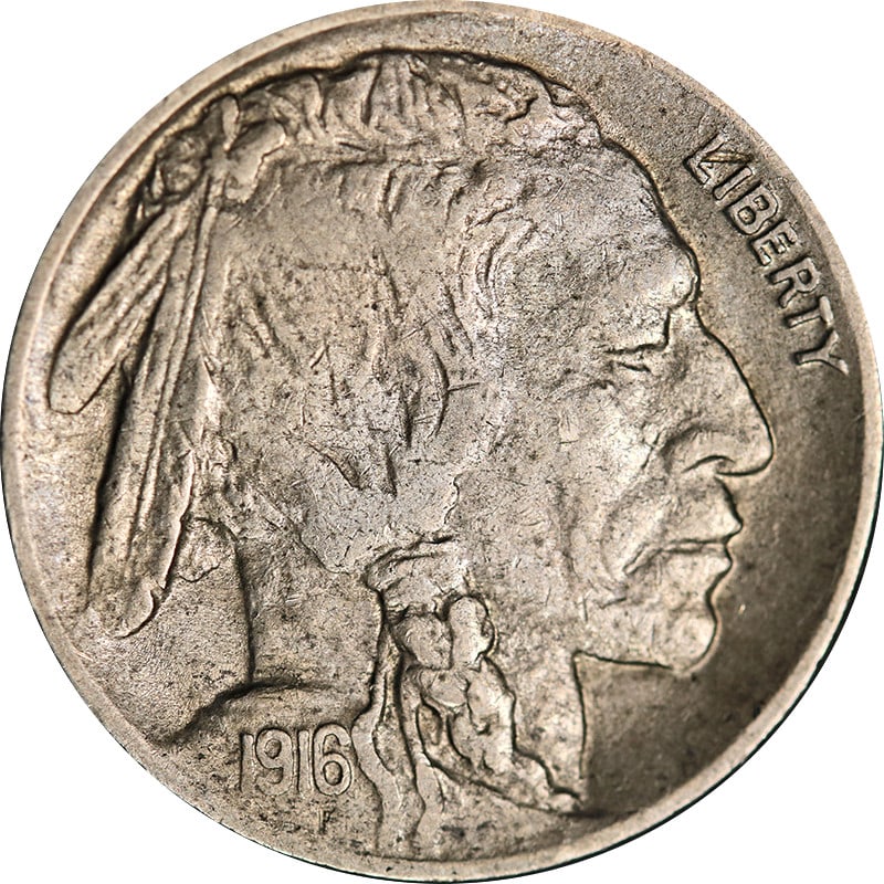 1916-D Buffalo Nickel Circulated Nickel Coin Collectible (1 of 2)