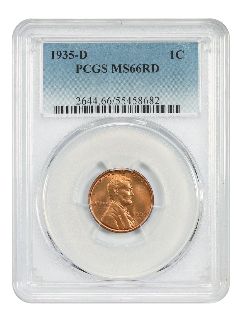 1935 Denver Lincoln Wheat Cent MS66RD PCGS Certified Red (1 of 4)