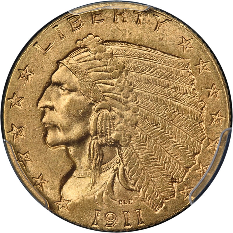 1911-D Indian Gold $2.50 Coin PCGS MS64 Key Date Superb Appeal (1 of 4)