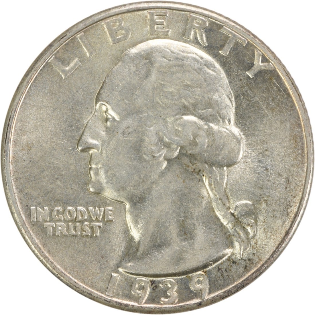 1939-D Washington Silver Quarter AU 90% Silver Coin Denver Mint (1 of 2)