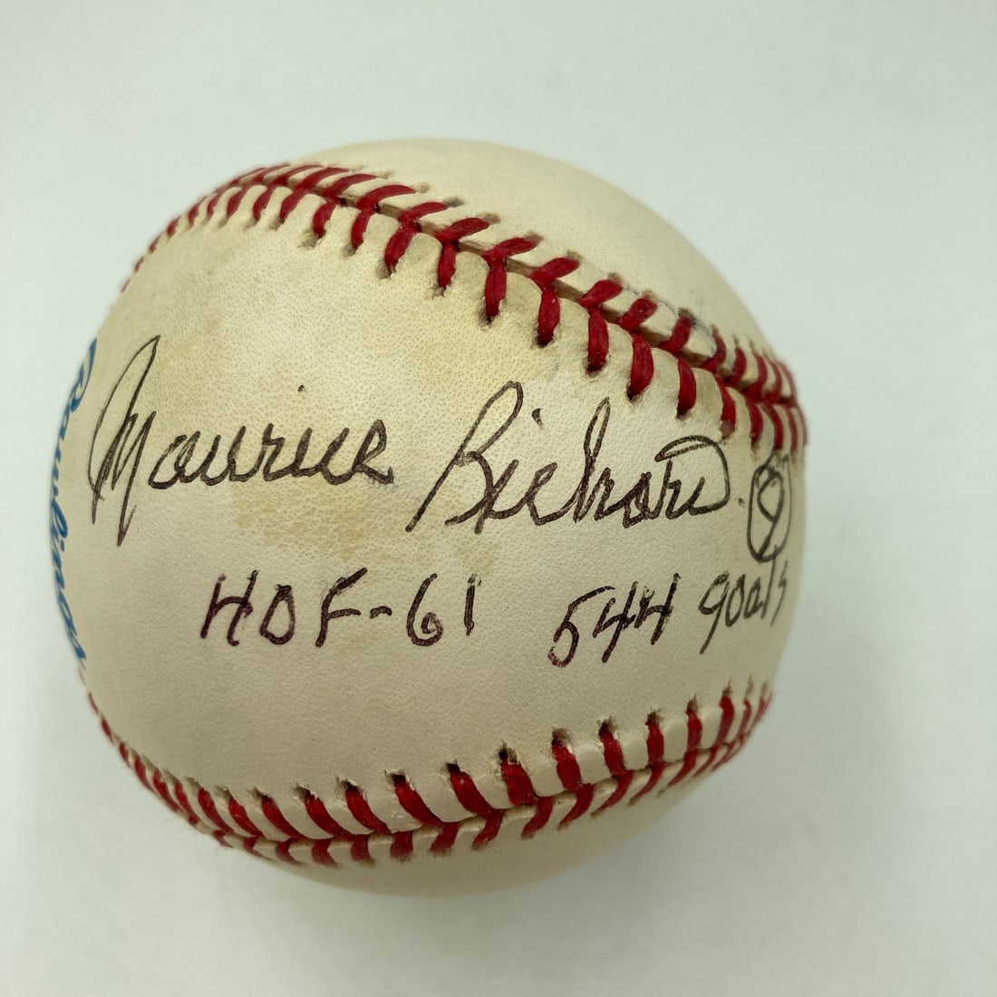 Maurice Richard Autographed Baseball Beckett Authenticated Hall of Fame 1961 Inscription (1 of 4)