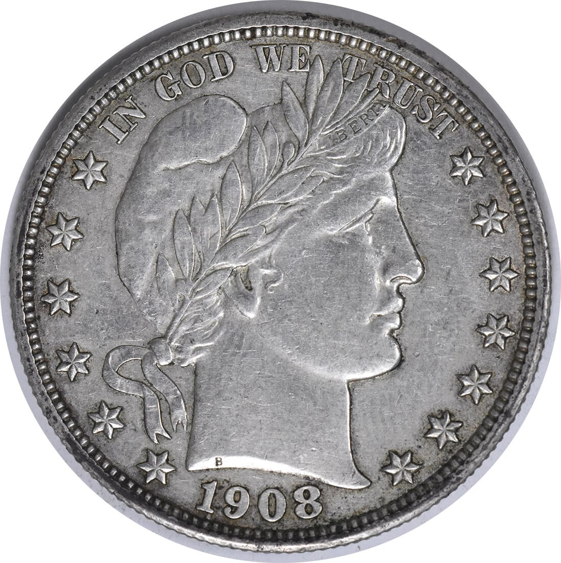 1908 Silver 50C Barber Half Dollar AU Philadelphia Uncertified (1 of 2)
