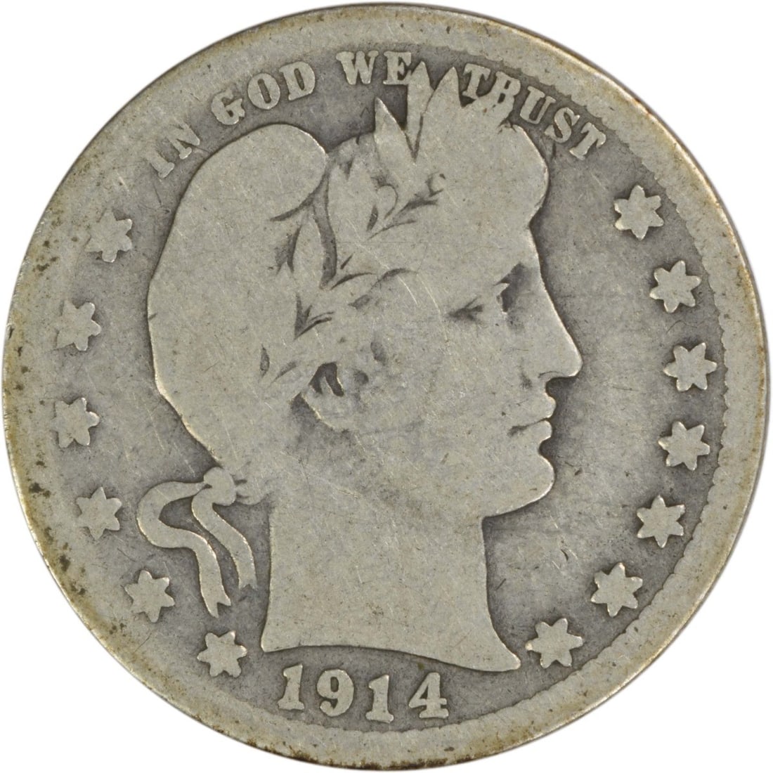 1914 San Francisco Barber Quarter 90 Percent Silver AG Grade Uncertified (1 of 2)