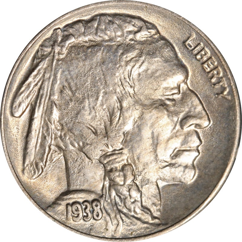 1938 Denver Overdate Buffalo Nickel Circulated Example (1 of 2)