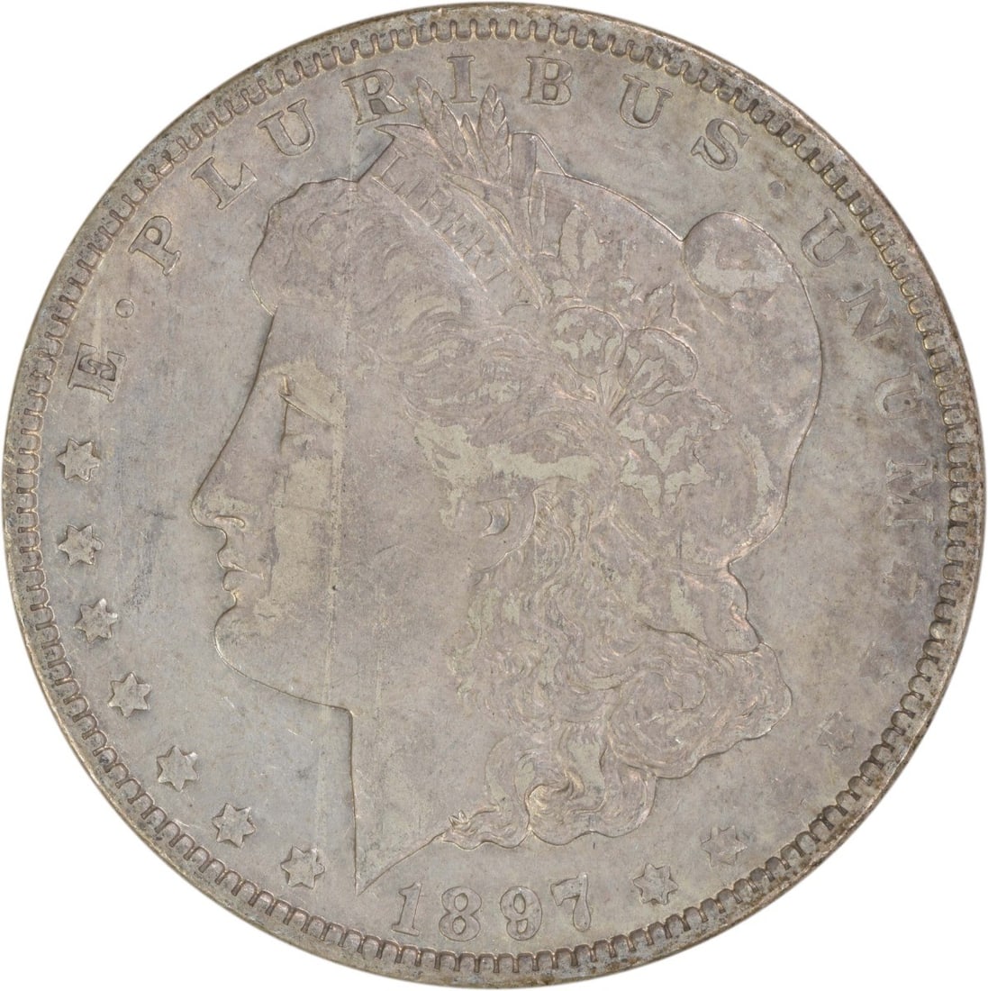 Morgan Dollar 1897-O Extra Fine Uncertified New Orleans Mint Silver Coin: Morgan Dollar 1897-O Extra Fine Uncertified New Orleans Mint Silver Coin This 1897-O Morgan Silver Dollar is a circulated coin minted in New Orleans. Composed of 90% silver and 10% copper, it features