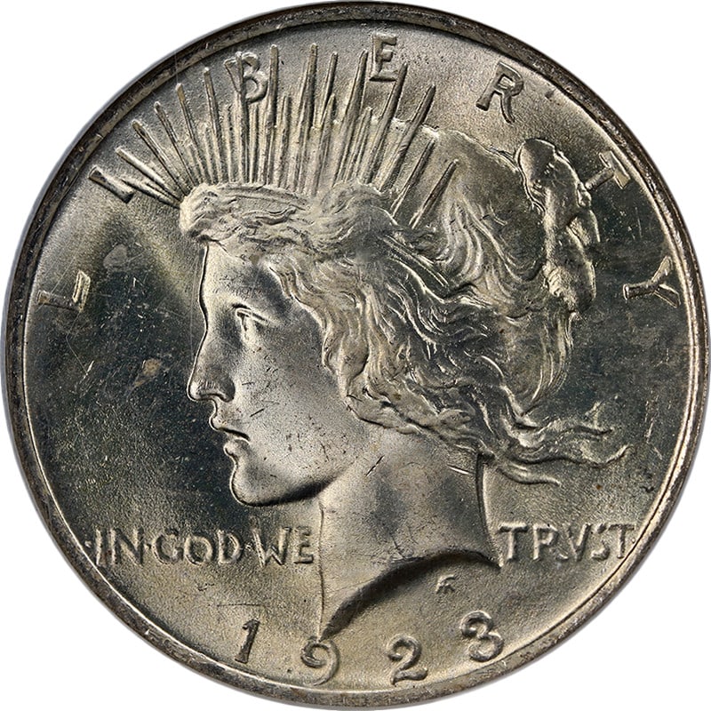 1923-P Peace Dollar NGC MS66 Binion Collection Silver Coin (1 of 4)